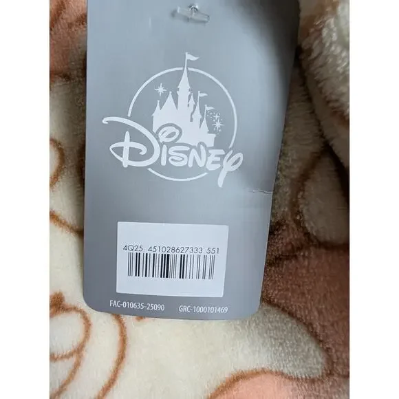 NWT Disney Store Fleece Jacket Womens Medium Coral White Winnie the Pooh Zip-Up - Picture 5 of 5